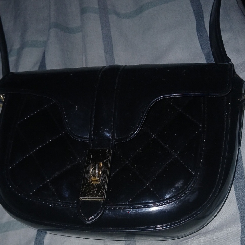 Source Unknown Black Quilted Shoulder Bag